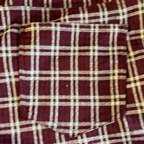 No Boundaries Burgundy and Tan Plaid Elastic Waist Leggings - Picture 6 of 8